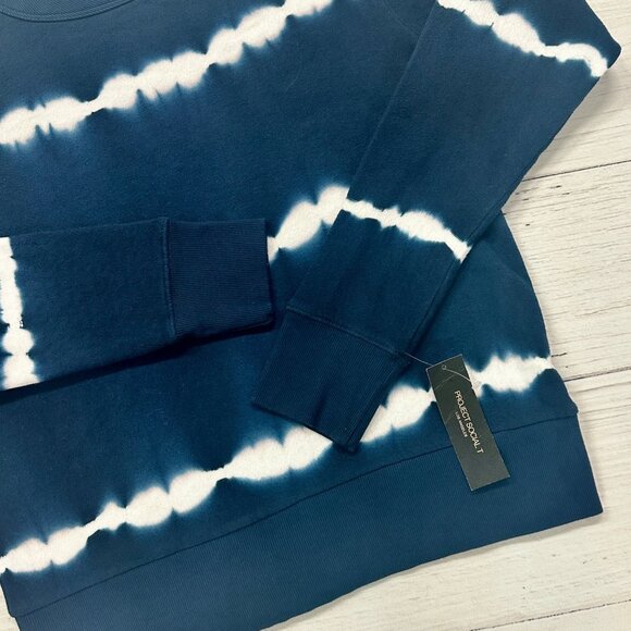 NWT Project Social T Navy Blue Crew Neck Tie Dye Long Sleeve Sweatshirt Size M - Picture 6 of 11